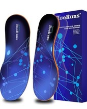 RooRuns 220+lbs Plantar Fasciitis Orthotic Insoles Arch Support for Flat... - £12.13 GBP