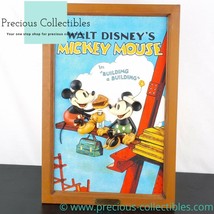 Rare! Mickey Mouse in &#39;&#39;Building a Building&#39;&#39;. Vintage Wall art. Kazama.... - £354.66 GBP
