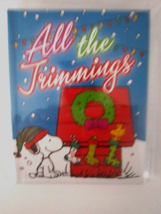 PEANUTS Little Colorful Christmas&quot;All The Trimming&quot;NOTEBOOK Blank Pgs 4&quot;x3&quot;x1/4&quot; - £3.15 GBP