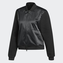Adidas Women&#39;s ID Sherpa Bomber Jacket  DH8191 Black Size Medium - $40.43