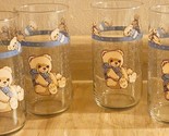 Vintage Libbey Tienshan Country Bear Tumbler Drinking Glasses Set of 4 T... - $21.37