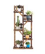 5-Tier Flower Rack Wood Plant Stand 6 Pots Display Shelf Multifunctional... - £85.93 GBP