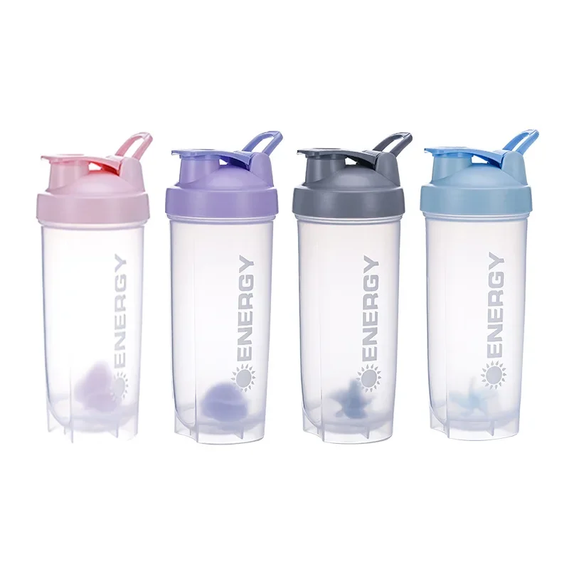 500/700MLSports Water Bottle Protein Shaker Outdoor Travel Portable JuiceCup Wit - £18.65 GBP