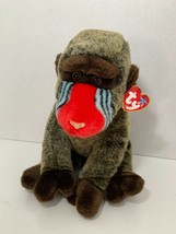 Ty Beanie Buddy Original Cheeks 11&quot; baboon monkey buddies plush 2001 wit... - $13.50