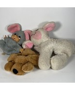 Vintage Plush Lot Antics Zu zu &amp; pussy cat toy Lamb Mouse Dog  - $342.35 MXN