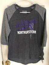 Under Armour Northwestern Wildcats Heat Gear Loose Gray Baseball T Shirt... - $19.75