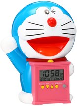 Seiko Clock Character Alarm Clock Doraemon Chattering Alarm Plastic Frame Jf374a - $49.39