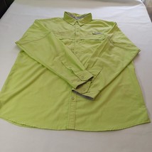 Columbia PFG Omni-Shade Men's L Lime Green Vented Long Sleeve Shirt Chest 51" image 15
