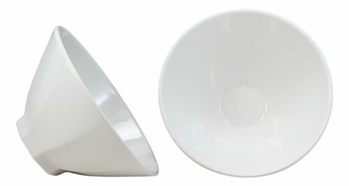 Contemporary Octagon White Jade Melamine Large 8&quot;Dia Soup Salad Bowls 42... - $28.99