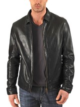 New Mens Leather Jacket Real Soft Lambskin Leather Man Classic Biker Coat #1197 - £79.82 GBP
