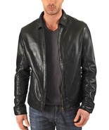 New Mens Leather Jacket Real Soft Lambskin Leather Man Classic Biker Coa... - £80.41 GBP