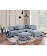 Reversible Sectional Sofa: Storage Ottoman, Chaise &amp; Shelf - $30,707.01 MXN