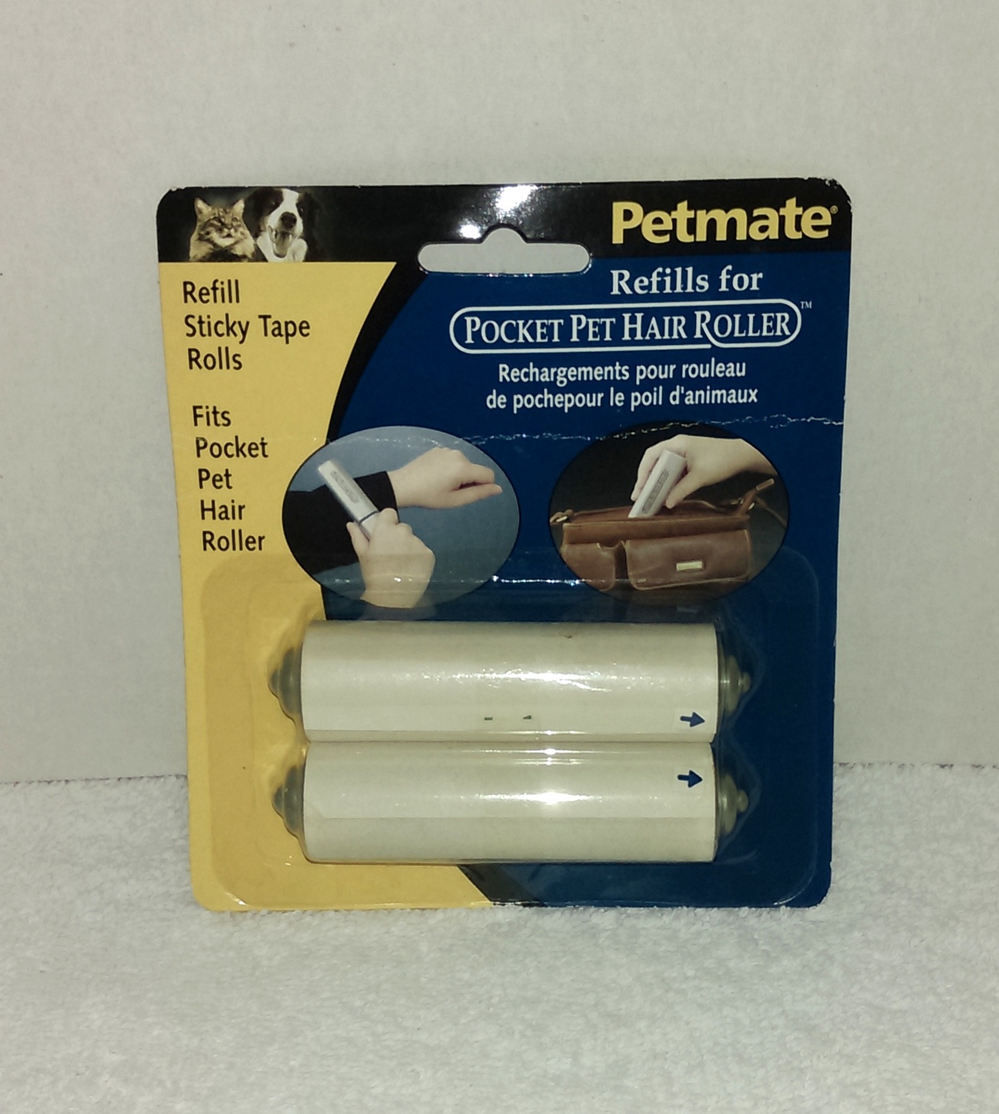 Petmate Set Of 2 Refills For Pocket Pet Hair Roller Sticky Tape Rolls - $3.95