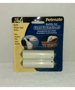 Petmate Set Of 2 Refills For Pocket Pet Hair Roller Sticky Tape Rolls - £3.15 GBP