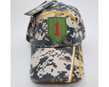 US Army 1st Infantry Division Men&#39;s Ball Cap Hat Camouflage Acrylic Embr... - $15.83