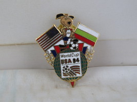 1994 Soccer World Cup Pin - Team Bulgaria Dual Flag by Peter David - Metal Pin  - £11.27 GBP