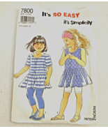 Vintage Sewing Pattern Simplicity 7800 for Child&#39;s Leggings &amp; Doll Top - £3.88 GBP