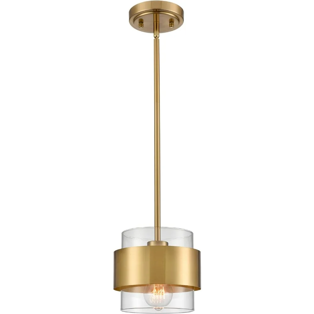 Brass Pendant Light Mini Glass Pendant Lighting for Kitchen Island with Clear - £144.74 GBP