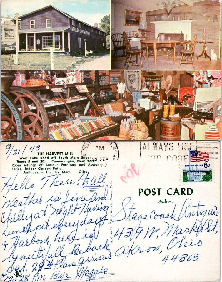 Primary image for New York Chautauqua The Harvest Mill Country Store Posted 1973 VTG Postcard