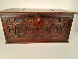 Stunning Antique Diminutive Blanket Chest, Anglo-Indian(?) Hand Dovetailed - $181.98
