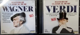 Lot Of 2 Masters Of Classical Music: Wagner Vol. 5 &amp; Verdi Vol 10 [CD,1998] - £10.38 GBP