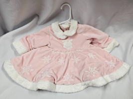 Bunnies By the Bay Pink Reversible Winter Dress Snowflake Twirl Baby 3-6... - £23.67 GBP