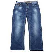 Spykar Jeans Mens 40 Blue Mid Rise Medium Wash Skinny Casual Denim Pants - $28.59