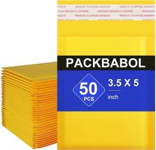 packbabol Kraft bubble mailers 3.5 x 5 Inch 50 Pack Self-Sealing - $14.85