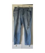 a.n.a Women&#39;s Size 16 Skinny Mid Rise Studded Blue Denim Jeans - €17,11 EUR