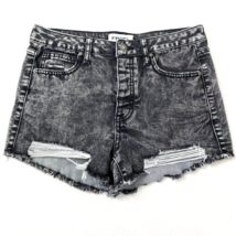 RSQ Vintage High Rise Booty Shorts size 27 Distressed Raw Hem Button Fly... - £13.64 GBP