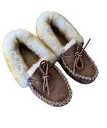 L.L. Bean Womens Size 5 Wicked Good Moccasins Slippers Suede Leather She... - $550.83 MXN
