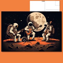 ‍ &quot;Lunar Melody: Astronauts Making Music on the Moon&quot; - Unique Postcard - £4.72 GBP