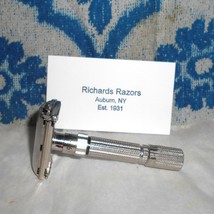 Gillette Fat Boy Razor Adjustable Refurbished Replated Mirror Nickel G1–36 - $150.00
