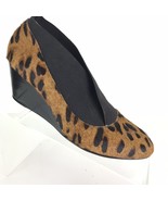 Taryn-Rose Kelly Wedge Heel Shoe Sz 6.5 Leopard Calf Fur Leather Career ... - £30.96 GBP