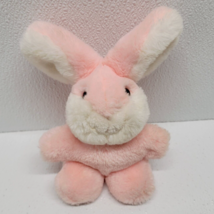 GUND Plush Bunny Rabbit Cheeks Pink White Heather Vintage 1982 Stuffed Animal - £35.61 GBP