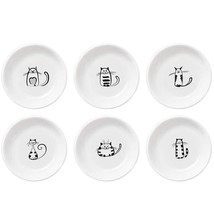 Small Dessert Bowls Dinnerware Modern Ceramic Dishes Appetizer White Snack Set 6 - £21.20 GBP