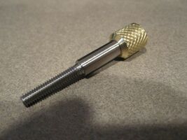 S&amp;S Super E idle screw Stainless &amp; Brass knurled top (Short Version) - $26.50