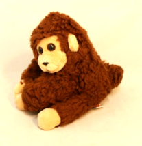 TY PLUSH MONKEY Brown with Hook &amp; Loop closure on Palms  1987 Retired - £6.02 GBP