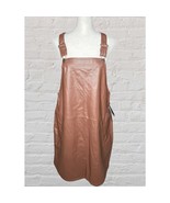 Juniors&#39; Faux-Leather Sleeveless Pinafore Mini Dress-NWT Medium - $27.99