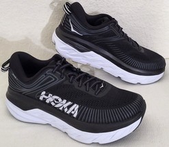 HOKA ONE Bondi 7 Women’s Running Shoe BLACK WHITE BWHT SZ 7,8,8.5,9.5DNEW! - $179.99