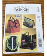 Totes Reusable Bag Mccalls M4851 Sewing Pattern Grocery Baby Accessories  - $14.90