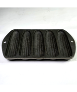 Vintage Cast Iron Corn Stick Cornbread Pan 5 Slot marked 1 L 9x5.5in Hea... - $283.73 MXN