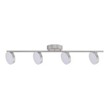 Hampton Bay Pratford 2.6 ft. 4-Light Brushed Nickel LED Fixed Track Lighting Kit - £54.92 GBP