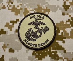 USMC Big Dick Murder Demon Morale Patch Desert MARPAT Marine Corps Sempe... - $9.75