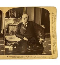 Antique Stereoscope Card President McKinley Photograph Photo 1898 - £11.00 GBP