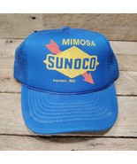 MIMOSA SUNOCO Gas Station Hat Ironton MO Trucker Roper Hat Loose Rope - £29.72 GBP