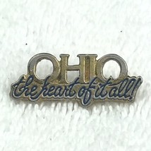 Ohio The Heart Of It All Pin Vintage Travel Souvenir Metal Gold Tons - $9.89