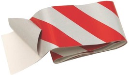 New 2&quot; X 24&quot; Red &amp; Silver Self Adhesive Reflector Tape 6635692 - £11.77 GBP