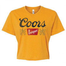 Coors Banquet Golden Women&#39;s Crop Top T-Shirt Gold - £27.41 GBP+