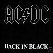 AC/DC Back In Black 2001 - Woven Sew On Patch Official Merchandise - Angus Young - £3.98 GBP